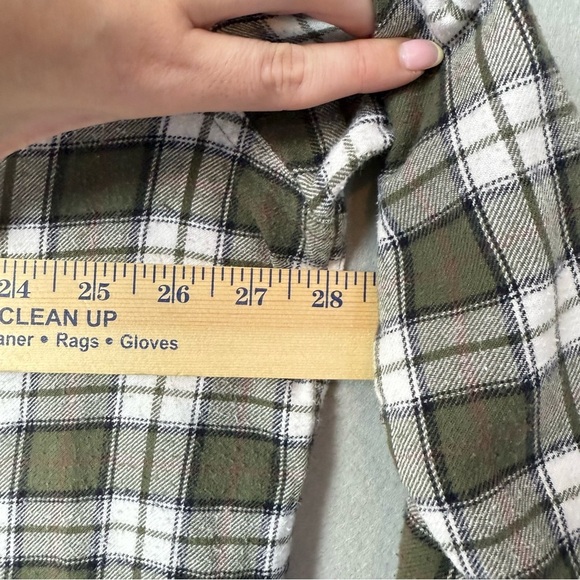 Bass Pro Shop Mens 100% Cotton Green Long Sleeve Button Down Flannel size 2XL - Picture 14 of 14